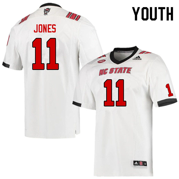 Youth #11 Darryl Jones NC State Wolfpack College Football Jerseys Sale-White